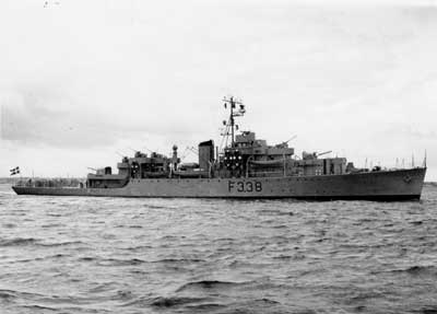 The frigate HOLGER DANSKE, formerly HMS MONNOW