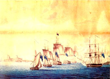 Christiansø angribes af englænderne 24. oktober 1808