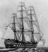 Ship of the line HMS NASSAU