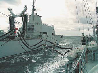 NIELS JUEL udfrer Replenishment at Sea