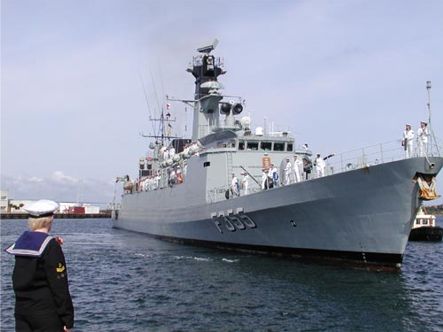 OLFERT FISCHER returning to naval base Korsr