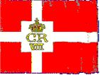 The Danish square flag with the Royal Insignia...