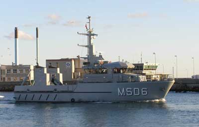 SALTHOLM, MSD6, leaving Skagen harbor in November 2007