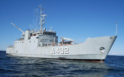 LINDORMEN ses her efter overdragelsen 2006 til den estiske flåde