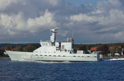 The first Mk II standard vessel, DIANA, undergoing a test run in October