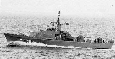 The seaward defense craft DRYADEN