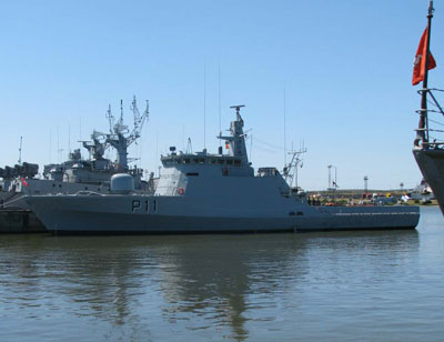 The former Danish patrol vessel FLYVEFISKEN, now named ZEMAITIS 