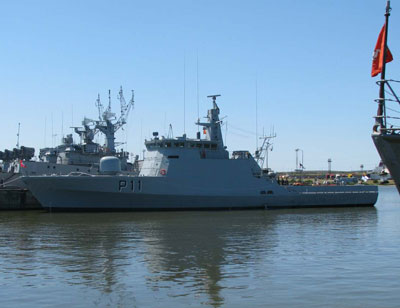 The former Danish patrol vessel FLYVEFISKEN, now named ZEMAITIS