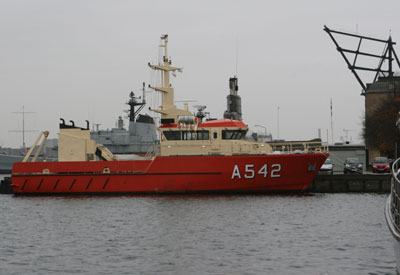The surveying vessel FYRHOLM at Holmen in Copenhagen