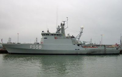 The patrol vessel GRIBBEN seen here in Korsoer in the spring of 2007