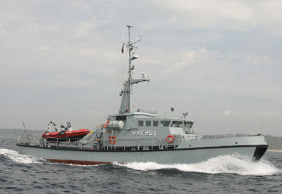 Et hjemmevrnsfartj af 900-klassen, her MHV 903 HJORT.