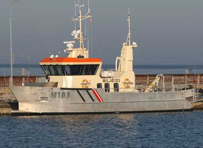 The Environmental Protection Vessel MILJØ 103 in Korsør in September 2008