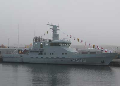 The patrol vessel NAJADEN just after naming ceremony