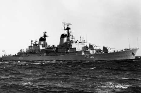 The frigate PEDER SKRAM with her original armament
