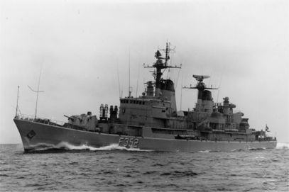 Fregatten PEDER SKRAM med missilbevæbning