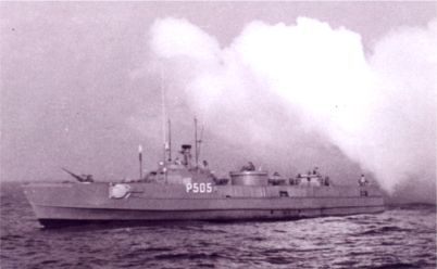 Torpedo Boat SVÆRDFISKEN producing a smoke screen