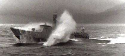 The Offshore Patrol Frigate TRITON in "fair weather" in the Northern Atlantic