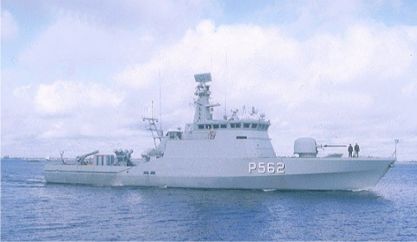 The patrol vessel/guided missile vessel VIBEN