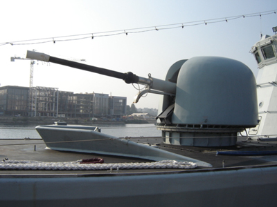 The 76 mm Mk M/85 seen here on the patrol vessel STØREN