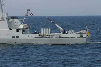 The Patrol Boat RAVNEN fitted as an anti submarine unit
