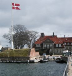 Rigets flag p batteriet SIXTUS i Kbenhavn