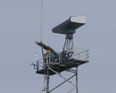 Scanter 4000 radarinstallationen ses her ved Svrnets Vbenkursus p Sjllands Odde