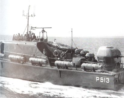 The Fast Patrol Boat SHESTEN equipped as a small minelayer